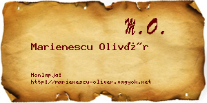 Marienescu Olivér névjegykártya